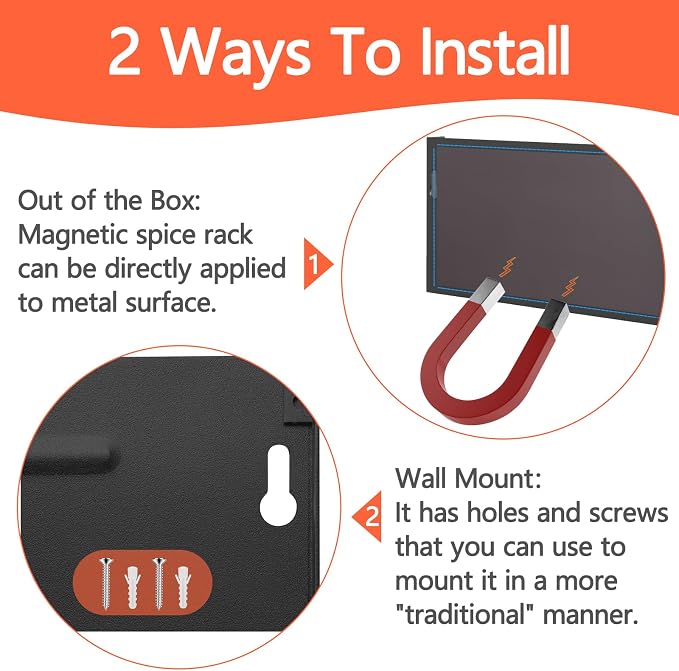 Magnetic Shelf with Paper Towel Holder | For Fridge/Washing Machine/Garage, Kitchen Spice Rack for Refrigerator, Wall Mount Storage Organizer