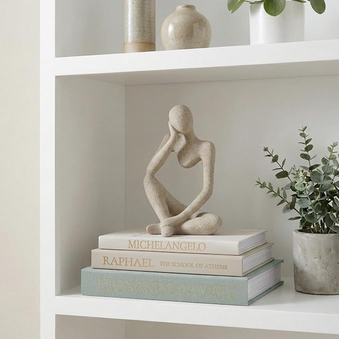 Linen Faux Book Box Set of 3, Decorative Books for Shelves, Fake Books for Decoration with Secret Compartment, Modern Aesthetic Table Decor, Linen Covered Hollow Book Box (Greyish-Beige-White)