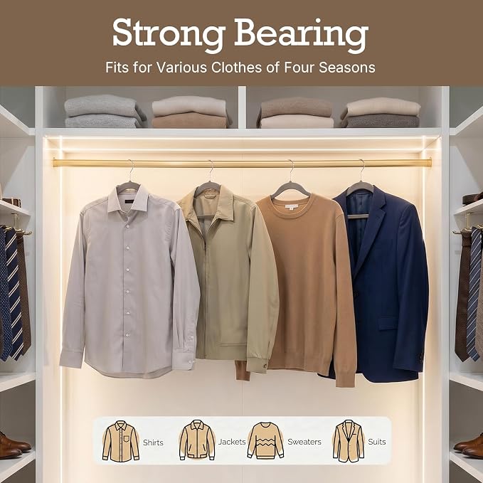 HOUSE DAY Taupe Velvet Hangers 60 Pack, Non Slip Clothes Felt Hanger Heavy Duty for Coat, Premium Slim Space Saving Suit Hangers for Closet Organizer, 360° Rotating Silver Hook
