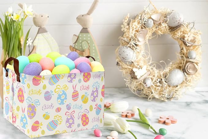 Rectangular Kids Storage Bin Basket Organizer for Baby Room Decor & Easter Gifts