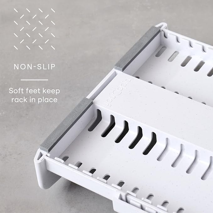 YouCopia StoreMore Expandable Pan + Lid Rack, Pot Lid Organizer, Adjustable