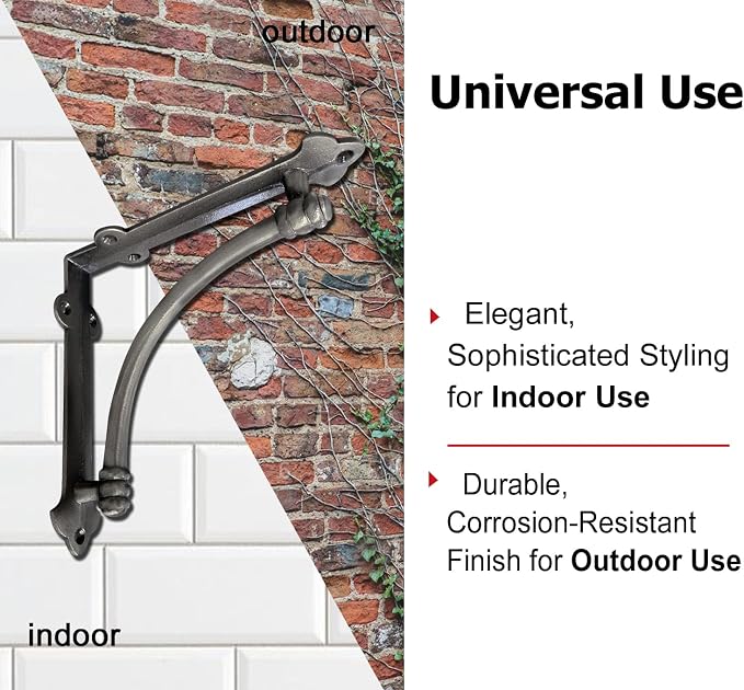 NACH Decorative Shelf Brackets, 2 Pack of 7.25 x 1.6 x 7.25 inch Antique Metal Cast Iron Shelf Brackets - Decorative Brackets for Mounting - Industrial Style Brackets