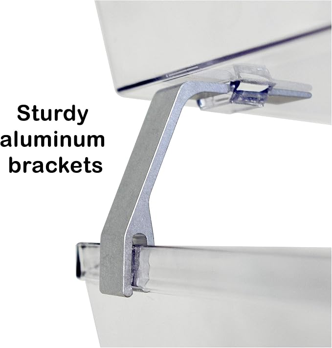 Acrimet Facility 2 Tier Letter Tray, Side Load, Letter Size/A4, Desktop File Organizer, Plastic (Clear Crystal Color)