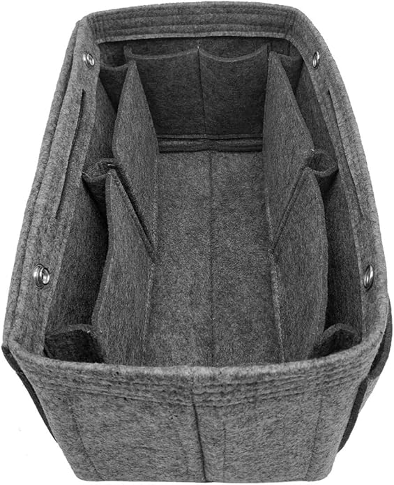 LEXSION Felt Purse Organizer Insert Multi Pocket Bag Organizer Shaper | zipper bag, tote shaper, multi pocket bag, handbag shaper, various sizes