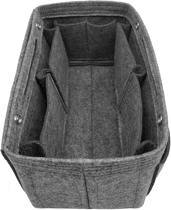 LEXSION Felt Purse Organizer Insert Multi Pocket Bag Organizer Shaper | zipper bag, tote shaper, multi pocket bag, handbag shaper, various sizes