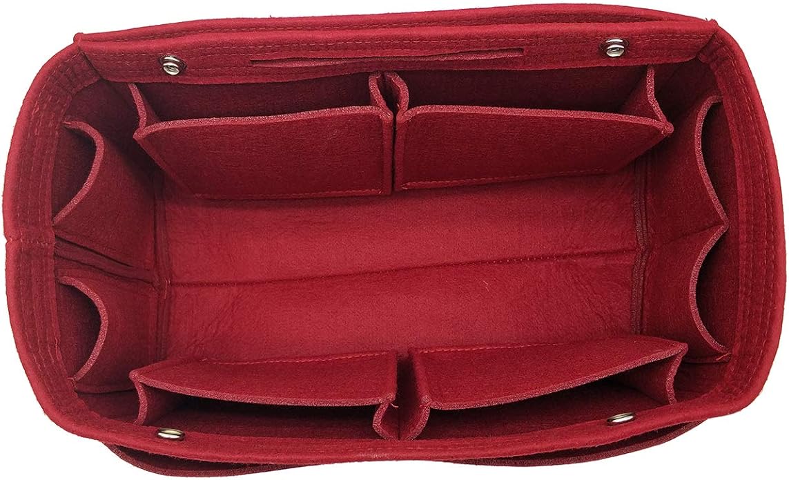 LEXSION Felt Purse Organizer Insert Multi Pocket Bag Organizer Shaper | zipper bag, tote shaper, multi pocket bag, handbag shaper, various sizes