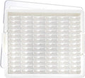 Elizabeth Ward Bead Storage Solutions Plastic Storage Tray and Bead Organizer with 78 Containers of Various Sizes, Tray, and Lid for Beads, Clear