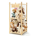 Stuffed Animal Storage, Wood Stuffed Animal Zoo Storage, Space Save Toy Organizer, Large Capacity Stuffed Animal Holder, Perfect for Nursery Playroom Kidroom Bedroom