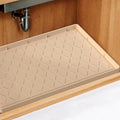 Mateeylife Under Sink Mats for Kitchen Waterproof 22"X19", Undersink Protectors，Silicone Mat Cabinet Liner, Under Sink Organizer for Bathroom and Kitchen，Boot Tray Pet Food Mat, Beige