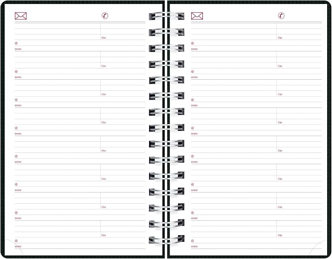 Brownline® 2026 DuraFlex Daily/Monthly Planner, Appointment Book, 12 Months, January to December, Twin-Wire Binding, 8" x 5", Black (CB634V.BLK-26)
