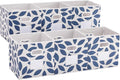 MAX Houser 6 Pack Foldable Fabric Storage Bins with Handles - Ideal for Closet Organization, Bedroom （Blue, 12"x12"x12"）