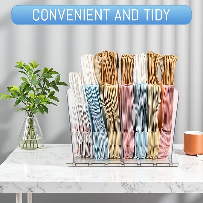 Gift Bag Storage Organizer:Acrylic reusable grocery bag organizer bag, Adjustable Shelf Divider Bag Organizer for Small Closet Upgraded to four partitions for more convenient storage
