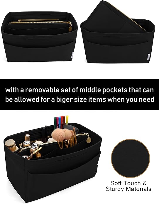 LEXSION Felt Insert Bag Organizer Bag In Bag For Handbag Purse Organizer Fits Speedy Neverful
