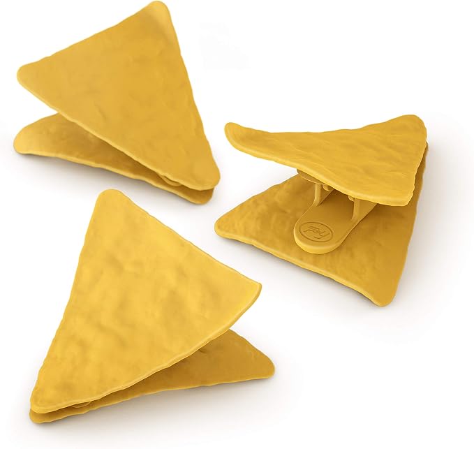 Fred & Friends 5246940 Tortilla Chip Bag Closure Clips, Set of 4, Orange