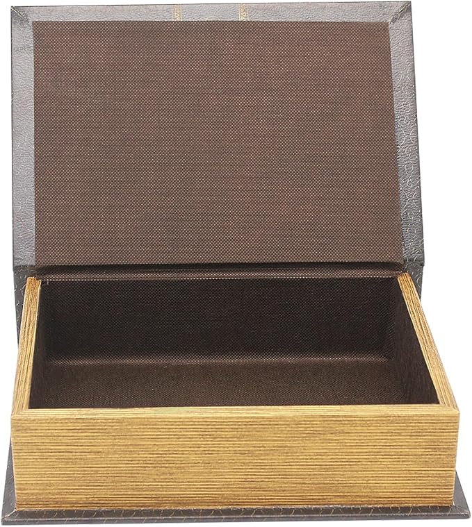 PACOLO Decorative Book Boxes, Faux Wood cover Storage for Hidden Jewelry, Money, and Cash (Wuthering Heights)