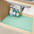 TRZZ Silicone Waterproof Under Sink Mat 31" x 22", Drip Tray and Cabinet Liner for Kitchen and Bathroom, Prevents Water Damage and Organizes Cabinets (Mint Green)