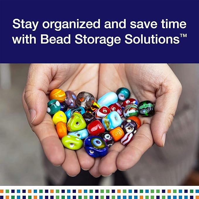Bead Storage Solutions 45 Piece Assorted Craft Supplies Organizer and Elizabeth Ward 82 Piece Tiny Craft Supplies Organizer, Clear