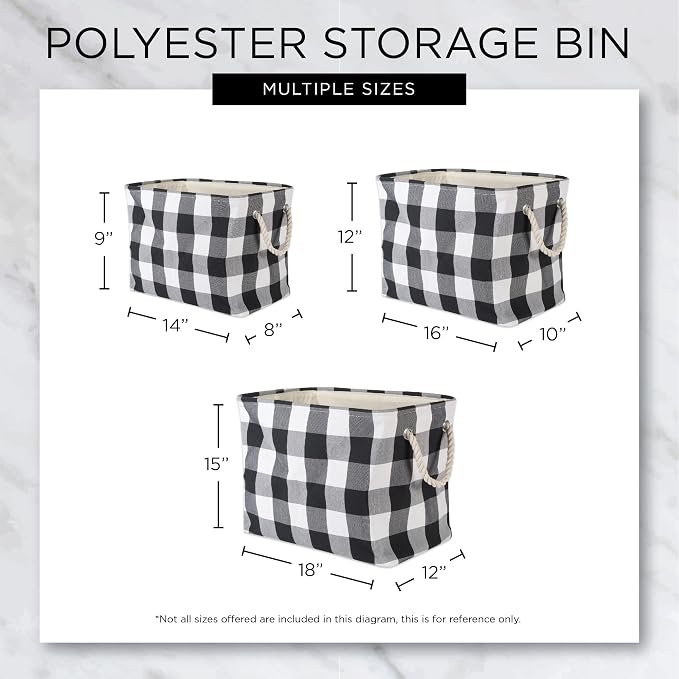 DII Polyester Container with Handles, Lattice Storage Bin, Large, Pumpkin Spice