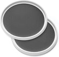 2 Pack, 12-Inch Non-Skid Lazy Susan Organizers - Turntable Rack for Pantry Organization and Storage, Kitchen, Fridge, Cabinets, Bathroom Makeup Vanity Countertop, Under Sink Organizing, Spice Rack