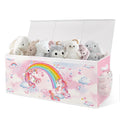 Extra Large Collapsible Toy Box with Lids, Sturdy Storage Organizer for Kids, 38"x16"x13" Toy Chest for Playroom, Nursery, Bedroom, Living Room (Unicorn and Rainbow)