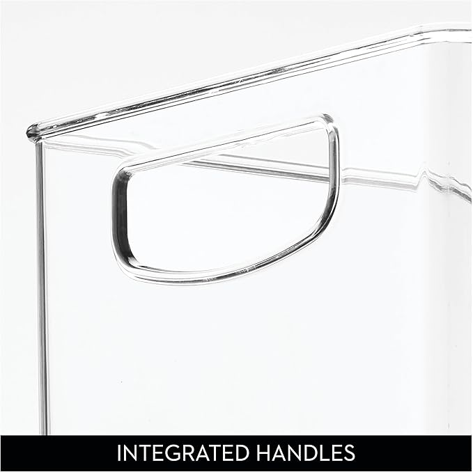 iDesign Stackable Clear Plastic Bin, 6-Pack | Kitchen Organizers and Storage, For Fridge and Pantry