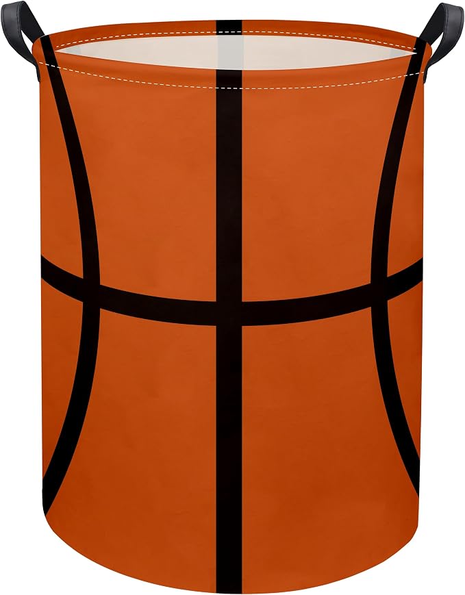 Basketball Kids Laundry hamper Baby Hamper for Nursery Boy and Girl Kids Cute Kids Toys Storage Bin Organizer Basketball Room Decor for Home(Basketball Pattern)