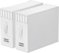 StorageTastic 2 Pack Bed Sheet Closet Organizers and Storage,Sturdy Foldable Storage Containers with Window and Label,Storage and Organization for Bedding Sheets,Duvet Covers,Blankets (White)