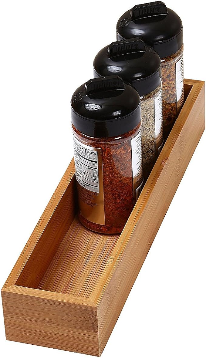YBM HOME Bamboo Drawer Organizer Box Multi-Use Storage for Junk Drawer, Office, Home, Kitchen, Bedroom, Children Room, Craft, Sewing, and Bathroom, 3x12x2 Inch