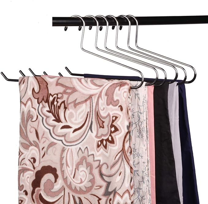 VASLIM 12 Pack Blanket Hangers Heavy Duty Black Vinyl Coated Nonslip - Great for Quilts, Comforters, Table Cloths, Towels, Sleeping Bags,Drapery and bedspreads