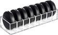 HBlife Clear Acrylic Makeup Compact Organizer, 8 Spaces Vanity Organizer Stand Eyeshadow Pallet Storage for Lipstick Bronzer Powder Highlighter, Skincare Cosmetic Display Cases for Bathroom