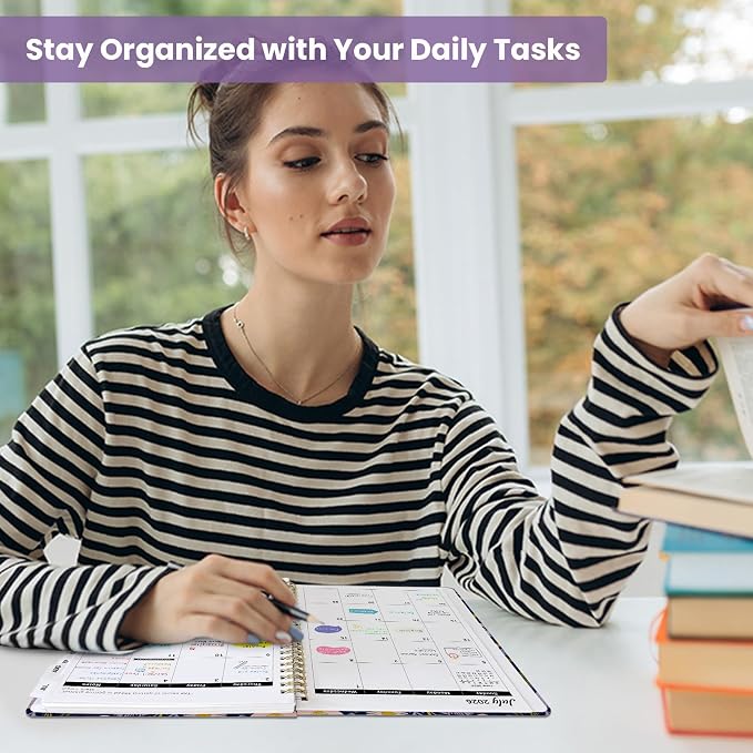 Planner 2026-2027, Hardcover Monthly and Weekly Academic Planner July 2026 - June 2027, Teacher and Student Calendar Agenda Book with Tabs, A5 (6.3" x 8.5"), Ideal for School and Office, Mushroom Garden