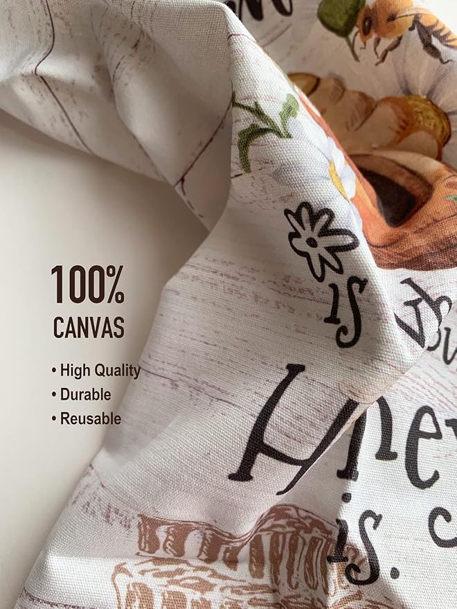 Hglian Bee Grocery Bag Holder,Plastic Bags Organizer Storage Farmhouse Kitchen Décor-Home is Where Your Honey is