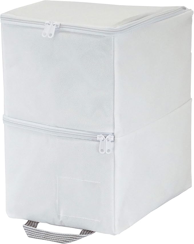 Towa Sangyo 85694 MSC 2-Way Storage Bag, Closet, For Clothes and Accessories, White, 16.1 x 7.1 x 2.0 inches (41 x 18 x 5 cm)