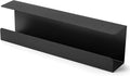 ZhiYo 16.5 Inch Sturdy Under Desk Cable Management Tray, Metal Cable Tray Under Desk, Black Table Management Basket, Wire Hider 1 Pack