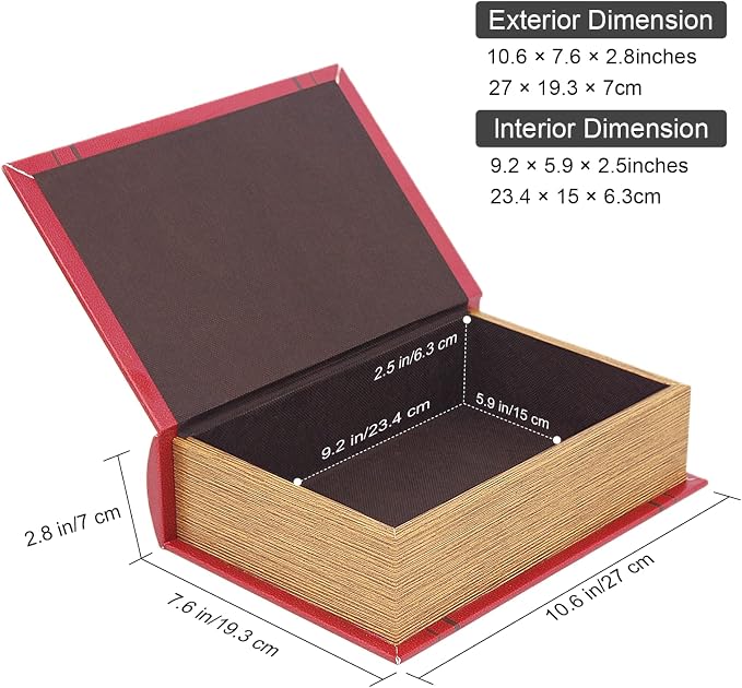PACOLO Decorative Book Boxes, Faux Wood with Magnetic cover Storage for Hidden Jewelry, Money, and Cash (Roberts rules of order revised)