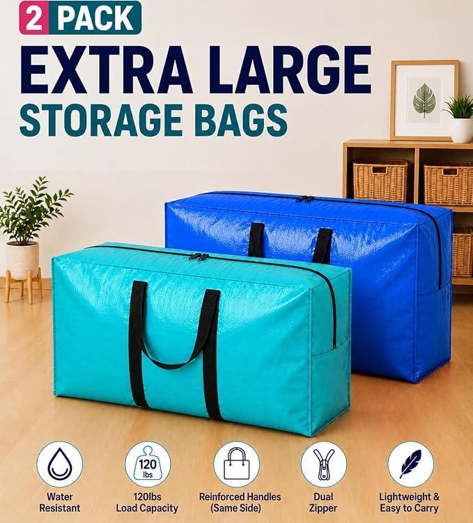 Extra Large Storage Bags, Giant XXL Moving Storage Bag Heavy Duty, Jumbo Huge Waterproof Big Storage Bags, Bounce House Storage Bag