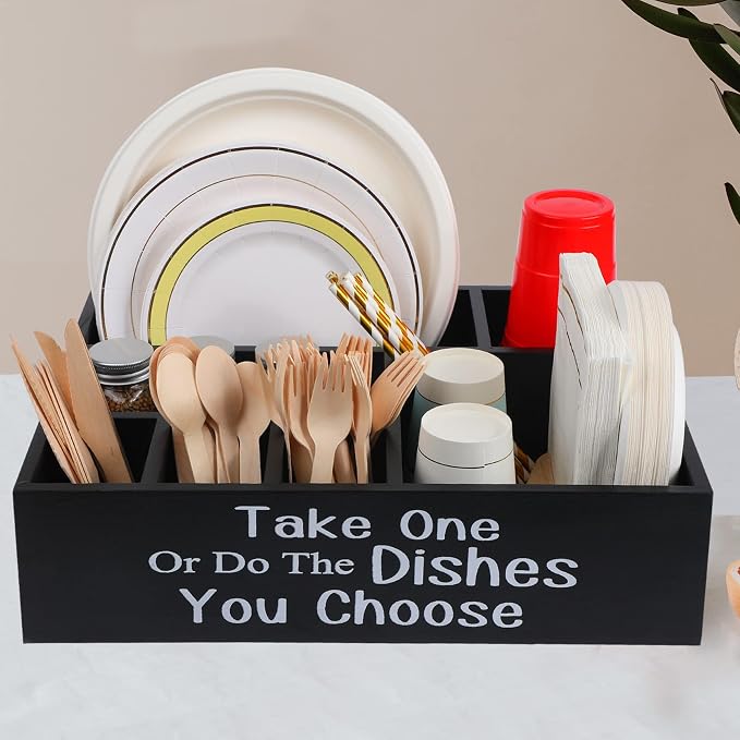 Silverware Caddy Organizer for Countertop, Kitchen Utensil Caddy for Cups
