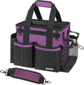SCAVATA Compact Wearable Cleaning Caddy, Small Cleaning Caddy Supplies Organizer with Handle & Shoulder Straps for Housekeepers, Under Sink & Car Cleaning Tool Organizers Bag (RoyalPurple)