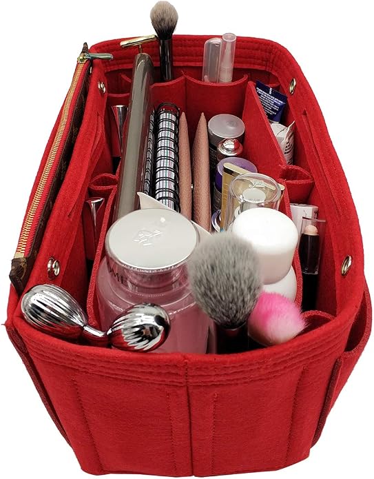 LEXSION Felt Purse Organizer Insert Multi Pocket Bag Organizer Shaper | zipper bag, tote shaper, multi pocket bag, handbag shaper, various sizes
