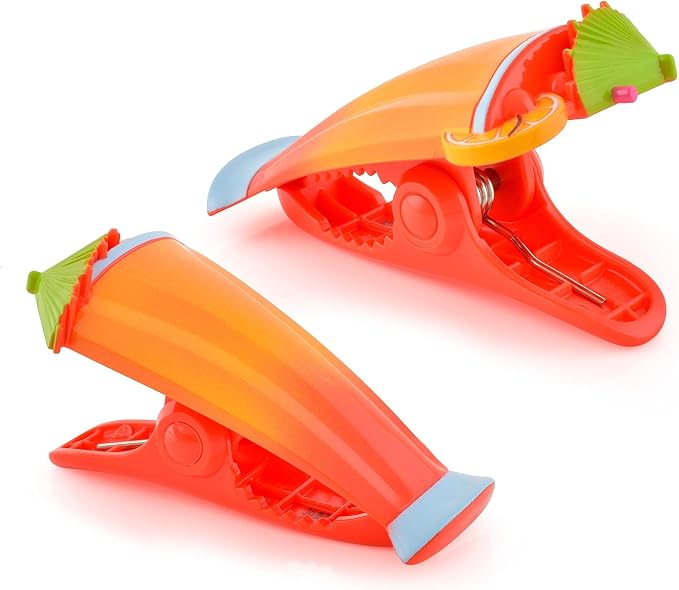 O2COOL Boca Beach Towel Clips, Carribean Cocktail | Yes