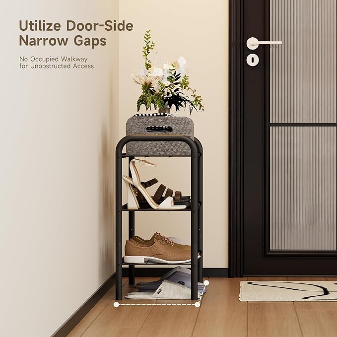 Shoe Rack,Long Shoe Organizer for Closet,Wide Shoe Storage for Entryway, 3 Tier Sturdy Metal Free Standing Shoe Shelf
