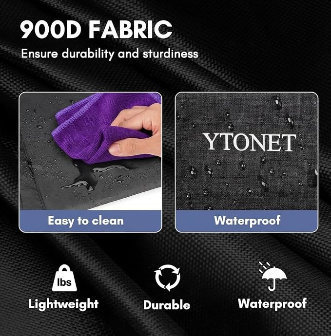 Ytonet Extra Large Cleaning Caddy Bag with 4 Foldable Dividers, Wearable Cleaning Caddy Organizer with Handle & Shoulder Strap & Waist Strap, Housekeeping Tote for Cleaners, Black Grey