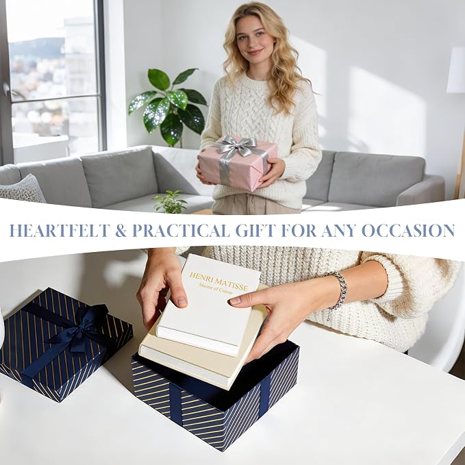 Set of 3 Decorative Faux Books for Home Decor | Linen Material, Magnetic Snap Closure, Storage Boxes for Photos & Keepsakes, For Coffee Table, Bookshelf or Mantel