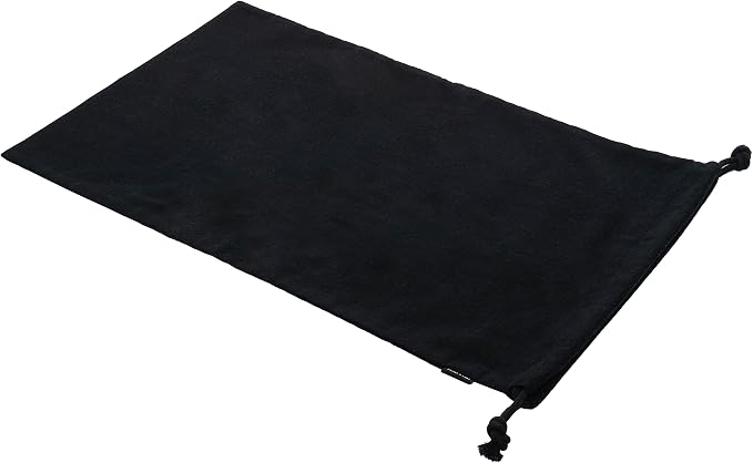 ZENPAC Cloth Bags, Black Duster Flannel Boot Storage with Drawstring Closure, Washable Breathable Cotton Fabric for Shoe, Luggage, 12.5x20.5, 2 Pack