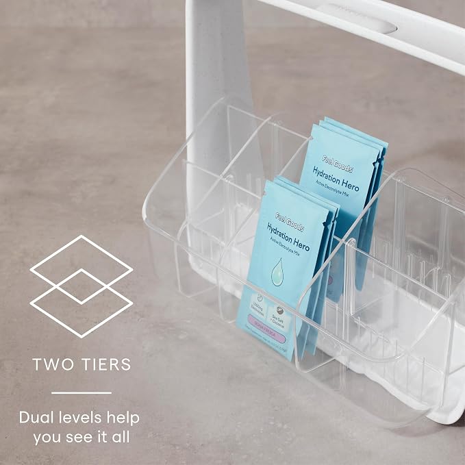 YouCopia SipStation Hydration Caddy, Adjustable Packet + Tea Bin Organizer