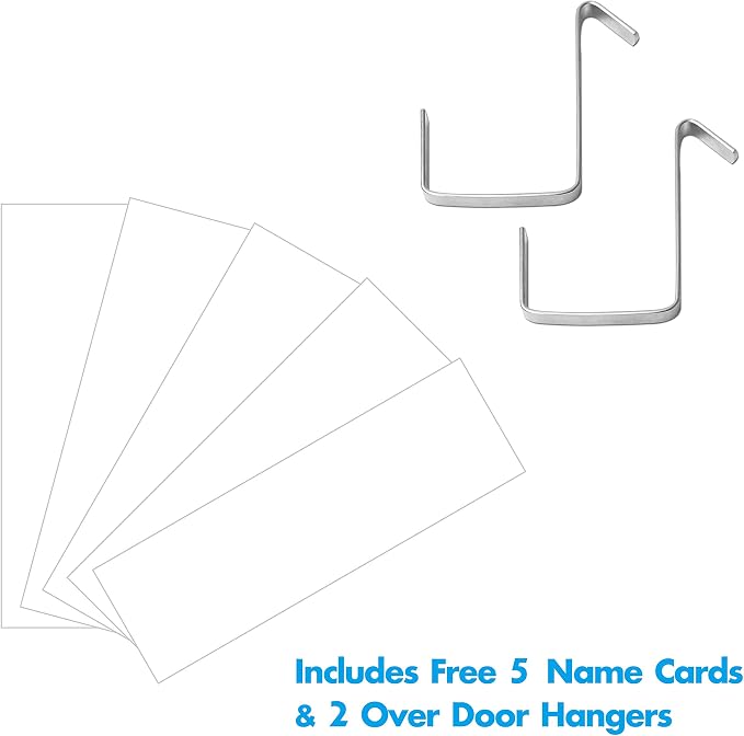 Vantasii Organization Pocket Chart, Wall File Organizer Folder with 5 File Pockets, 5 Dry-Erase Name Cards Plus 2 Over Door Hooks, 14 X 28 inch