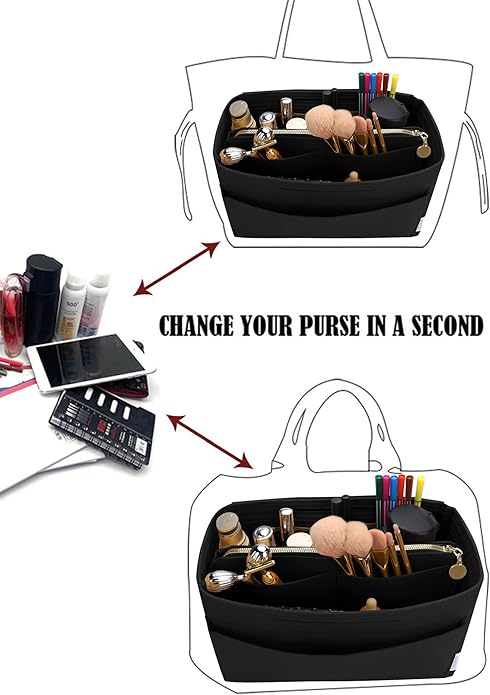 LEXSION Felt Insert Bag Organizer Bag In Bag For Handbag Purse Organizer Fits Speedy Neverful