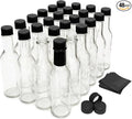 nicebottles Hot Sauce Bottles with Black Caps & Shrink Bands, 5 Oz - 48 Pack