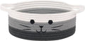 Cute Cat Toy Basket, Small Woven Basket for Organizing Living Room, Decorative Gift Baskets for Baby Shower, Pet Toys Storage, Mixed & Gray, 9.8 x 4 inches