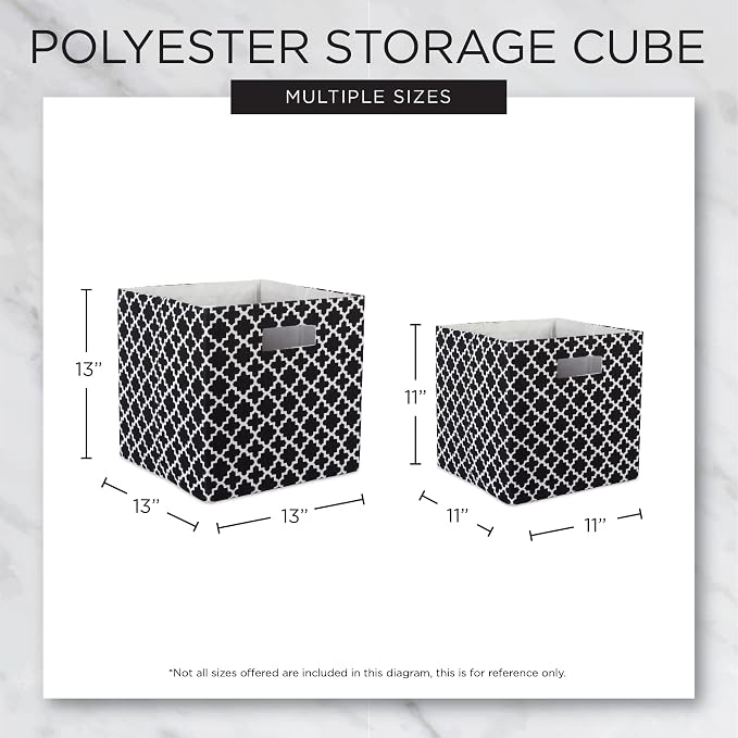 DII Non Woven Polyester Storage Bin, Polka Dot, Pink & Gold, Small Set of 2